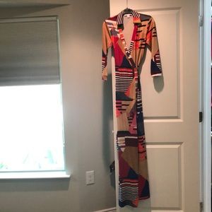 DVF wrap dress, long